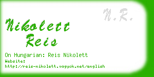 nikolett reis business card